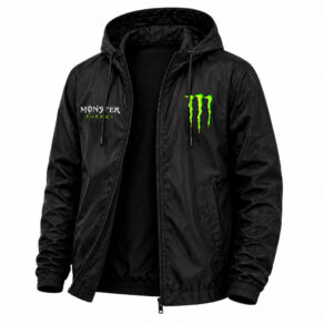 Jaqueta Corta Vento Monster Unissex Com Capuz Premium Casual Esportivo Academia Inverno