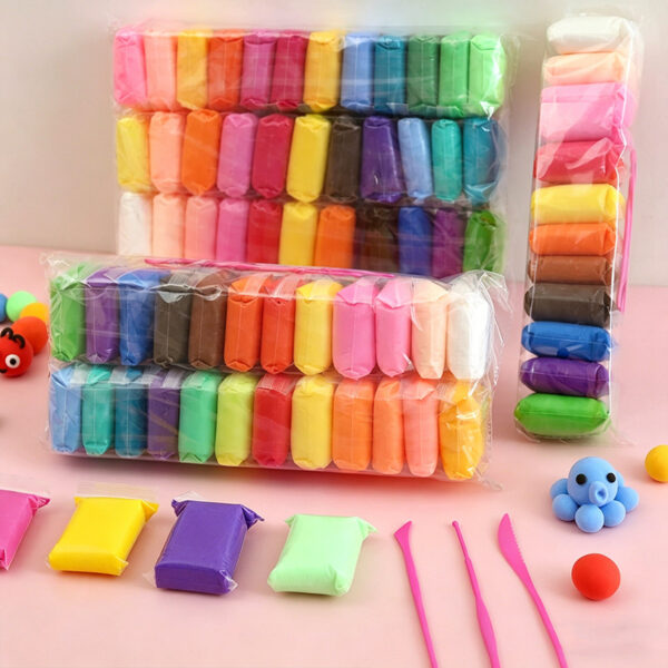 60 a 240 PCS Massinha Argila EVA Macia Leve Cores Ferramentas Massa Não Não-Tóxica + Acessórios 660