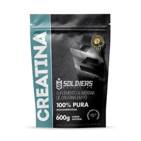 Creatina Monohidratada 600g 100% Pura Importada Soldiers Nutrition Suplemento Performance Muscular Força