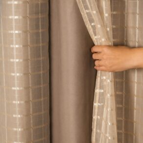 Cortina Blackout PVC Voil Xadrez 1,40 × 1,70 / 2,00 X 1,40
