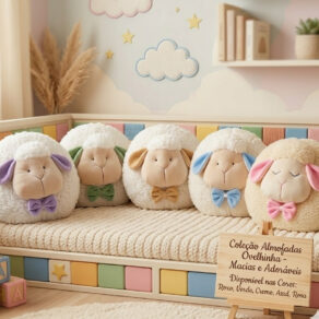almofada de ovelha quarto de bebe, almofada decoraçao, almofada quarto de bebe menina menino
