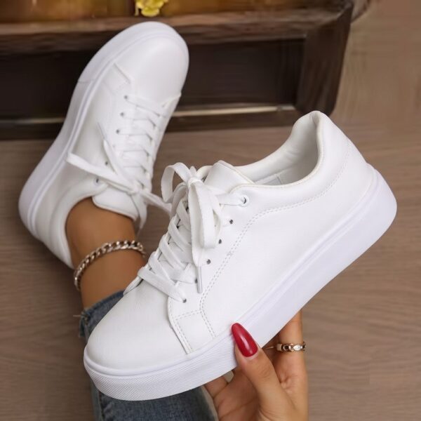 Tênis Feminino Casual Branco Sapatênis confortavel Oadsey