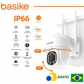 Basike Câmera Wi-Fi - IP66 à prova d'água com alarme IR 16 LED Wi-Fi HD Dual Volt Motion Sensor YOOSEE