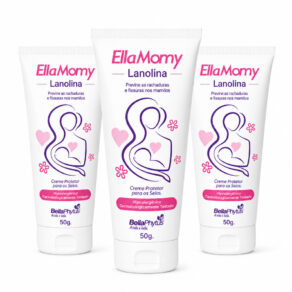 Kit 3x Ellamamy Lanolina BellaPhytus 50g Amamentar Hidratação Gravida Seios Bebe Fissuras Gravida