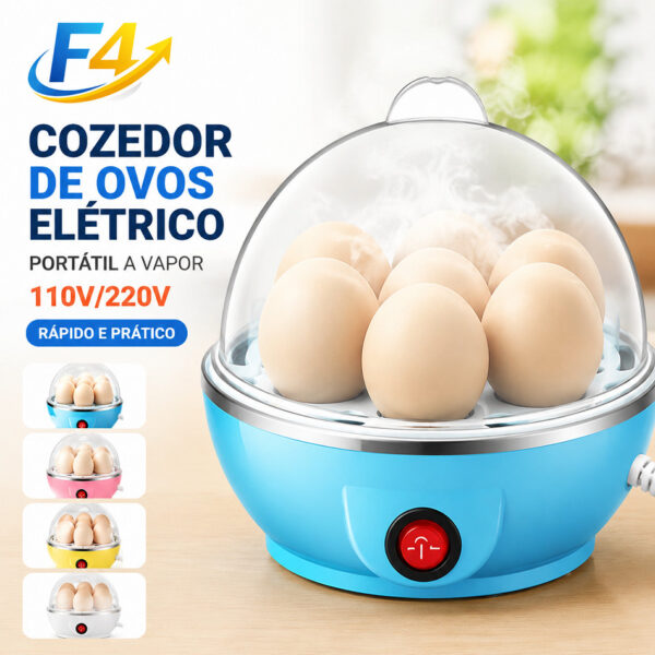 F4 Cozedor de Ovos Elétrico Portátil Cozinha à Vapor 110V/220V Multifuncional