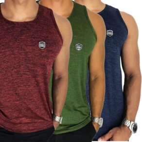 Kit 3 Camisetas Regata Masculina Dry Fit Academia Moda Fitness sem manga