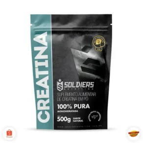 Creatina Monohidratada 500g 100% Pura Importada Soldiers Nutrition Suplemento Performance Muscular Força