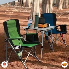 Cadeira Dobrável com Porta Copos Pesca Praia Acampamento Camping com Bolsa 4 Cores