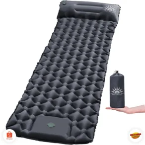Colchão Inflável Camping 190cm Com Travesseiro Almofada De Viagem,Bomba Embutida NEW HAWAII