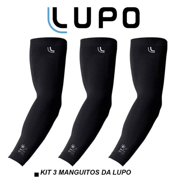 Kit 3 Manguito Dry Unissex Lupo Protecão Uv50+ Compressão