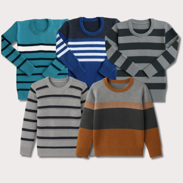 Kit 3 Suéter Tricô Infantil Menino Cores Sortidas