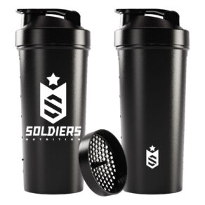Coqueteleira Slim 600ml Soldiers Nutrition Acessório Academia Hidratação Esportiva
