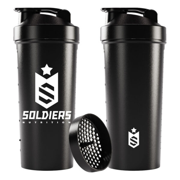 Coqueteleira Slim 600ml Soldiers Nutrition Acessório Academia Hidratação Esportiva
