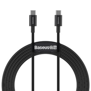 Cabo USBC para USBC Baseus Superior Series 100W 2m para Samsung S24 Android