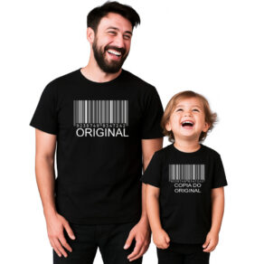 Kit Camisa Tal Pai Tal filho Estampada100% Algodão Original e CopiaDia do Pais CMS