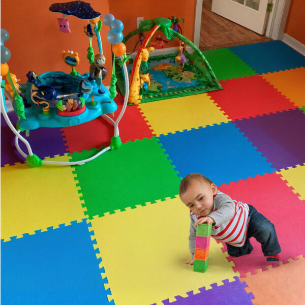 Kit Tapete Tatame Eva Premium Bebê 50x50x1cm 10mm+bordas Babyland Kit 04, 08, 10 e 12 Placas