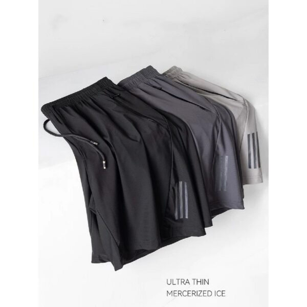 KIT 2 BERMUDA Shorts de Seda Elástico Secagem Rápida Masculino Verão Shorts de Natação