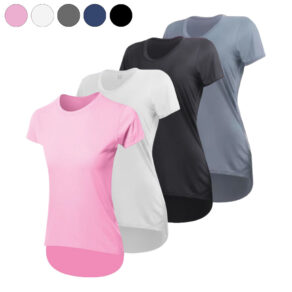 Kit 4 Camisetas Dry Fit Long Line Feminina Tampa Bumbum Para Academia Fitness