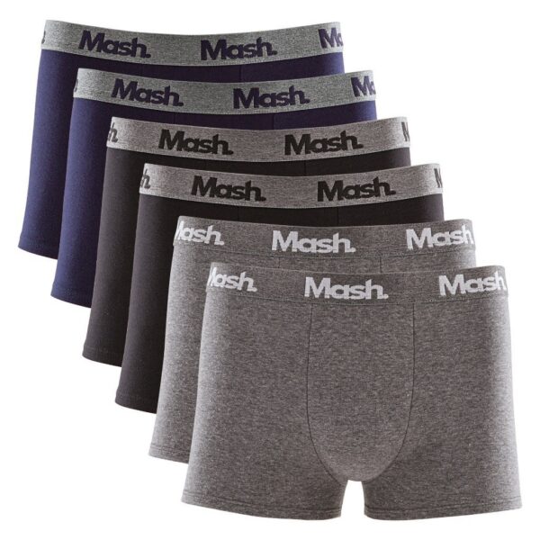 Kit 6 Cuecas Mash Box Boxer Cotton Algodão Original