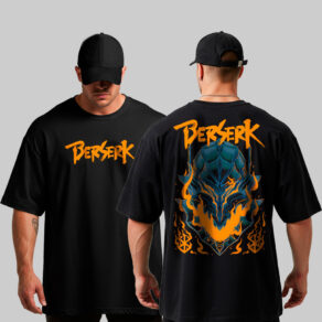 [Camiseta Premium em Algodão Puro]GXG Camiseta Oversized Berserk Masculina Musculação Algodão Streetwear 0374