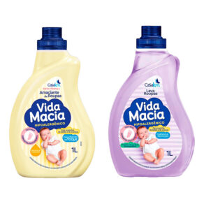 Kit Vida Macia: Lava Roupas + Amaciante Bebê - Rende Muito
