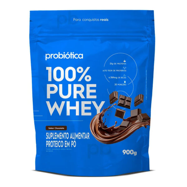 Whey Protein 100% Pure 900g - Probiótica Refil