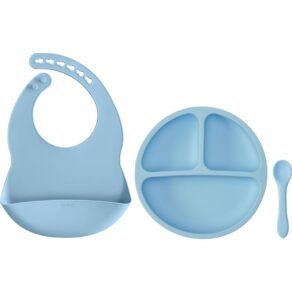 Buba, Kit Refeição Em Silicone Azul