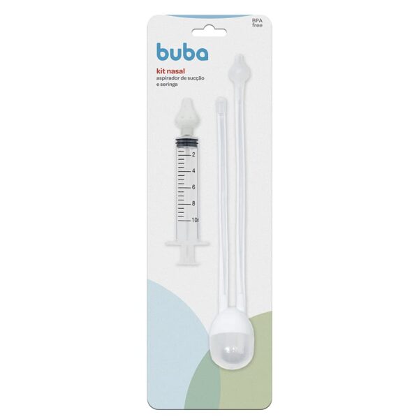 Buba Kit Aspirador Nasal De Sucção E Seringa