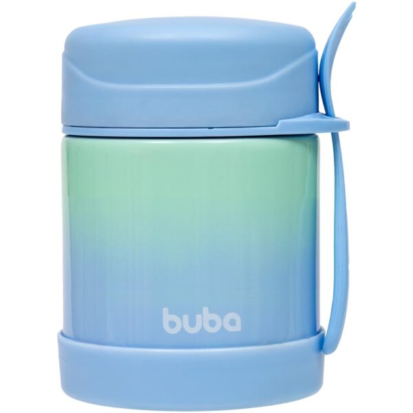 Buba Pote Termico C/Colher Degrade Azul