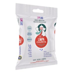 LIMPA CHUPETA lenços umedecidos higienizadores, Likluc, Branco, Tamanho único