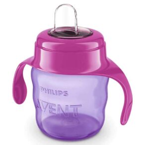 Copo de transição Philips Avent com bico de silicone rosa 6m+