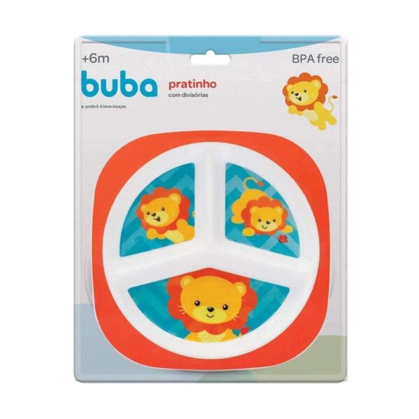 BUBA Prato Com Divisórias - Leãozinho, Colorido