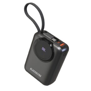 Power Bank Portátil 20000mAh com Display LED, Carregamento Rápido 22.5W PD 3.0 QC 3.0, USB-C Leve Compatível com iPhone 16/15/14/13/12/11, Samsung, Android – Preto