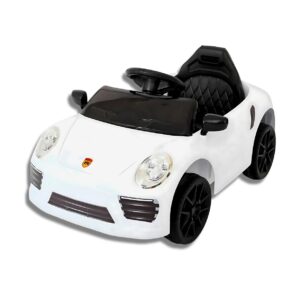 Carro Elétrico 12V de Passeio Infantil com Luz Som e Controle Remoto (Branco)