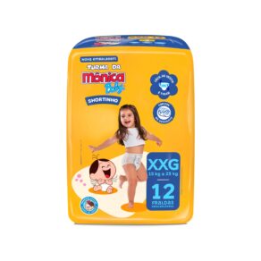 Fralda Turma da Mônica Baby Shortinho Jumbinho XXG 12 Unidades