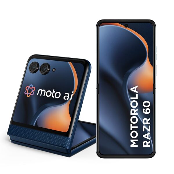 Smartphone Motorola Razr 60-256GB 24GB (12GB RAM+12GB Ram Boost) Tela dobrável 6,9" pOLED e externa 3,6” Moto AI camera IP48 - Azul Marinho