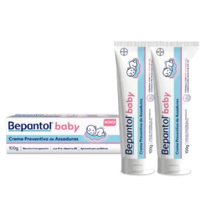 Kit 2 Cremes Pomadas de Assaduras Vit B5 com 100g cada, Total 200g - Bepantol Baby