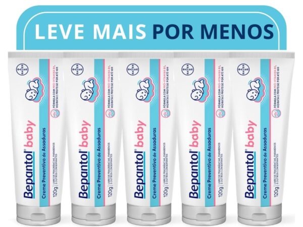 Bepantol Baby Pomada Assadura Bebe, Hipoalergênica, Kit 5 Unidades 120g