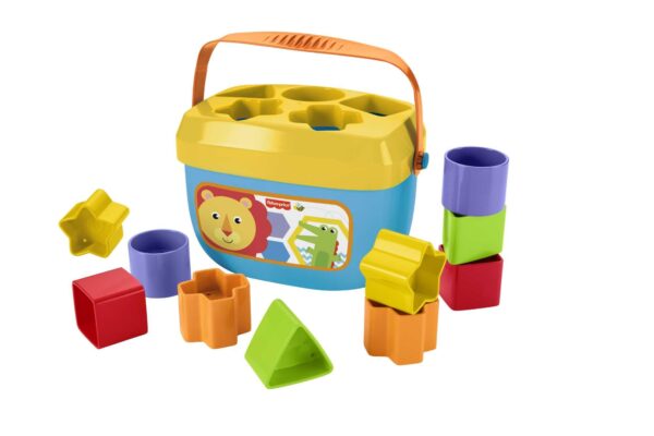 Fisher-Price Brinquedo para Bebês Balde Primeiros Blocos para crianças a partir de 6 meses