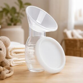 Copo Coletor de Leite Materno em Silicone Macio e Flexível, BPA-Free, com Tampa Protetora, Fácil de Limpar
