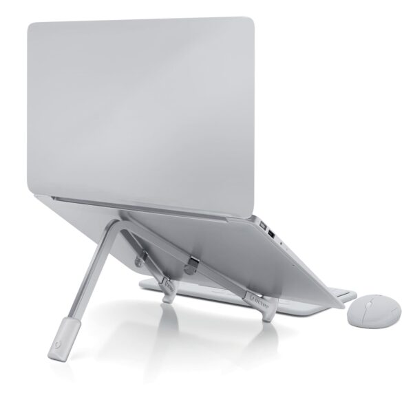 Suporte para Notebook OCTOO LiteStand Note, Dobrável, Portátil e Pronto para Usar, Compatível com Notebooks de até 15,6" - Ice Silver