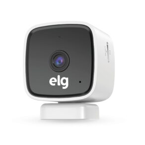 ELG, SHCI603, Câmera interna 1080P Full HD Inteligente Wi-Fi com Botão SOS, Áudio Bidirecional, Visão Noturna e Detecção de Movimentos, Branco