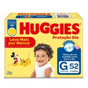 Huggies Fralda Proteção Dia Tam. G - 52 fraldas