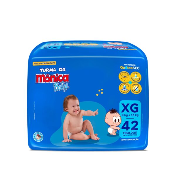 Fralda Turma da Mônica Baby Mega XG 42 Unidades