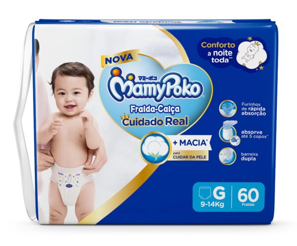 MamyPoko Fralda-Calça Premium Seca G 60 Unidades