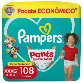Fralda Pampers Pants Ajuste Total Tamanho XXXG,108 Unidades