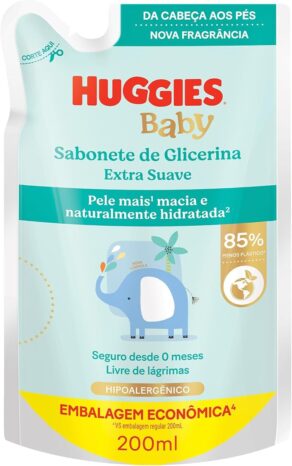 Sabonete Líquido Glicerina Huggies Extra Suave Refil 200 ml