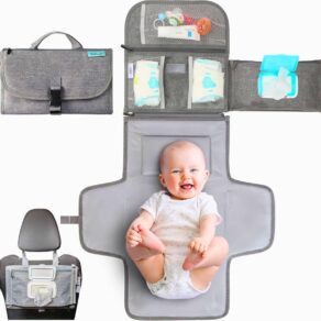 Bolsa Maternidade Trocador de Fraldas Portátil Impermeável com Porta Lenços e Bolsos Organizadores Dobrável Premium