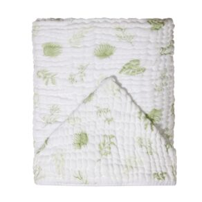 Toalha de Banho Soft Bamboo Mami com Capuz Estampada 1,15M X 85Cm, Folhagem Verde
