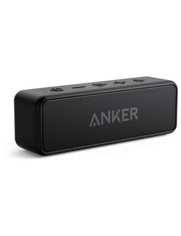Anker soundcore 2 Caixa de Som Bluetooth Portátil com 12W de Som Estéreo, Bluetooth 5, BassUp, à Prova d'Água IPX7, 24 Horas de Reprodução, Emparelhamento Estéreo Sem Fio, Ideal para Casa e Viagens | 24 Horas de Reprodução, BassUp, à Prova d'Água IPX7, Emparelhamento Estéreo Sem Fio, Bluetooth 5, Ideal para Casa e Viagens